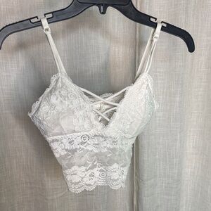 New Mix White Lace Top